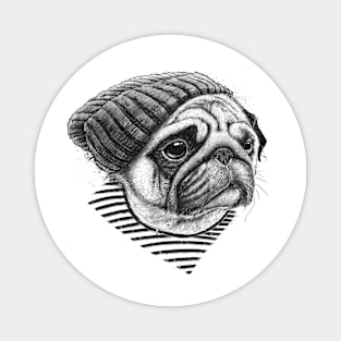 Pug sailor Magnet